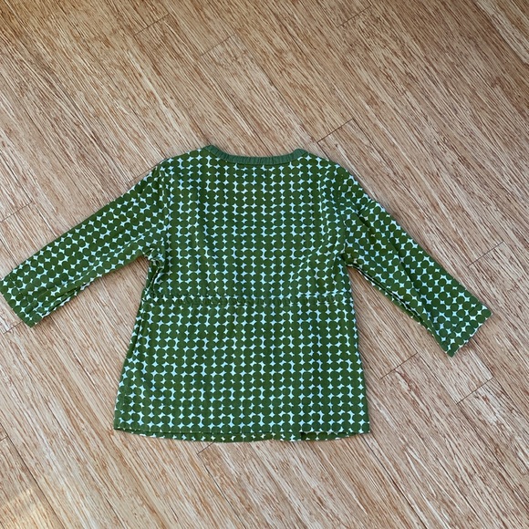 Boden 3/4 sleeve Green Dot tie front top - Picture 8 of 10